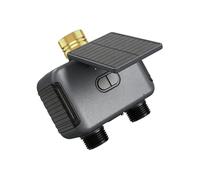 Minuterie D'Irrigation Solaire Wi-Fi à 2 Prises, Système D'Irrigation Automatique, Minuterie D'Arrosage Extérieure Étanche IPX6