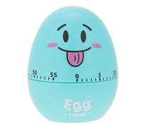 Minuterie D'oeuf, Dessin Animé en Plastique Mignon Oeuf Minuterie Manuelle Cuisine Outil de Cuisson 55 Minutes Minuterie Mignonne Alarme Mécanique Alarme Rotative Compte à Rebours Rappel(bleu)