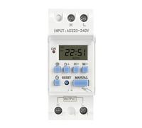 Minuterie Électronique Hebdomadaire Programmable 7 Jours, Écran LCD, Commande Par Relais, Rail DIN 1NO1NC 1NO THC15A 30A éConomies D'éNergie(DC AC 221V,1NO 30A)