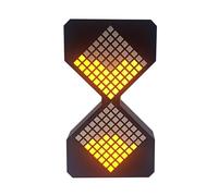 Minuterie électronique sablier à LED, numérique réglable de 1 à 30 minutes, rechargeable, cadeaux créatifs. (noir)