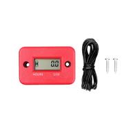 Minuterie Inductive Étanche Pour Moteur De Moto,Compteur D'heure De Travail,Écran Lcd,Instrument Numérique Pour Vtt,Bateau,Moto - Type Rouge #B