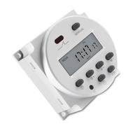 Minuterie LCD Numérique Programmateur 12V Binghe CN101A DC Programmateur 12V, Commande de Relais de minuterie hebdomadaire d'alimentation LCD numérique avec Couvercle étanche Blanc