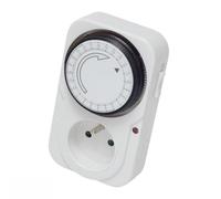 Minuterie mécanique 24 Heures avec précision horaire, Configuration Facile et Utilisation Pratique pour contrôler Les lumières et Les appareils électroménagers.