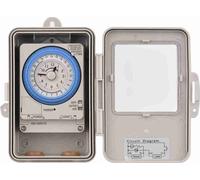 Minuterie mécanique 24 heures IP53 - Minuterie électrique programmable, AC 100-240 V, 96 MARCHE/ARRÊT, étanche à la poussière et à l'eau