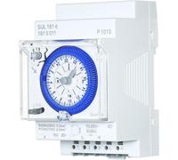 Minuterie mécanique 24 heures SUL181d, relais de commutation horaire à intervalles de 30 minutes, minuterie électrique programmable, minuterie sur rail DIN 24 heures avec 96 arrêts