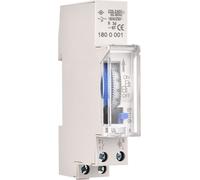 Minuterie mécanique 24h, 220-240V, intervalle de 15 min, 96 temps de commutation, rail DIN, minuterie programmable pour éclairage & appareils électriques