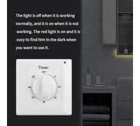 Minuterie Mécanique 86 Interrupteurs De Panneau Interrupteur De Contrôle De Compte À Rebours pour Ventilateur De Salle De Bains Lumière Minuterie Mécanique