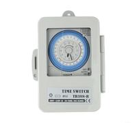 Minuterie mécanique étanche programmable 24 heures CA 100~250 V 20 A avec intervalles de 15 minutes pour chauffage de l'eau, lampes de rue, aquarium, systèmes d'irrigation