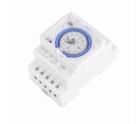 Minuterie Mécanique pour Chauffe-Eau, 8 Programmes, Interrupteur Horaire, Belle Apparence pour L'automatisation de L'alimentation électrique de Bureau, Le Contrôle de