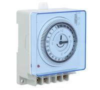 Minuterie Mécanique pour Connecter Le Fil électrique, Interrupteur Horaire Électromécanique 24 Heures, Fonctionne Facilement 48 Fois par Jour avec Indicateur de, Convient pour Les Lumières de Couloir
