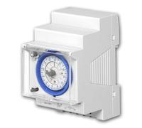 Minuterie mécanique, Rail DIN, analogique | Programmation journalière 24 Heures | Intervalles de Commutation de 15 Minutes | 16 A | 1000 W | avec réserve de Marche