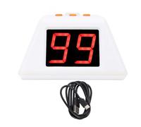 Minuterie numérique 4 Faces Grand écran LED 3 Temps prédéfinis Luminosité réglable Compte à rebours Chronomètre pour Jeux de Table d'échecs Matériau ABS Chiffres de 1,4 Pouces (Blanche)