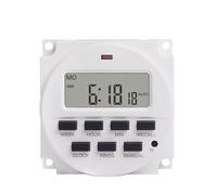 Minuterie numérique de porte automatique, écran LCD TM618N-3, Programmable sur 7 jours, par semaine, 24 heures, for lumière LED et Application solaire, 1 pièce(TM618N-3 24V timer)