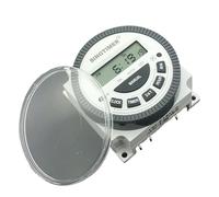 Minuterie numérique hebdomadaire Programmable 12V DC, avec Couvercle étanche et Relais à l'intérieur