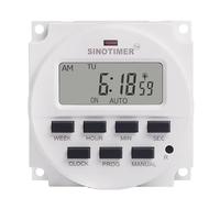 Minuterie numérique LCD TM618SH, intervalle de 1 Seconde, 5V, 12V, 24V, 110V, 220V, 7 Jours, Relais de Temps Programmable par Semaine avec Compte à rebours(24V)