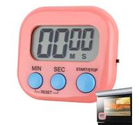 Minuterie Numérique Magnétique - ABS 7,2x6x2 Cm | Minuterie De Cuisine Numérique, Chronomètre Portable avec Grand Écran, Compte À Rebours 2 Pièces, Support, Aspiration Magnétique, Cuisine, Étude,