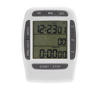 Minuterie numérique Portable à 3 canaux avec écran LCD, Horloge de Compte à rebours Multi-canaux à Grand Affichage, Fonction de mémoire sur Une Plage de 99 Heures, Base magnétique