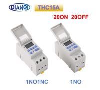 Minuterie numérique programmable électronique hebdomadaire, minuterie numérique, contrôle de citations, rail DIN, THC15A, 220V, 230V, 10A, 7 jours, 1PC 1NO 220V