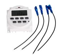 Minuterie numérique Programmable hebdomadaire DC 12V, 7 jours, contrôle du relais de temps, 12 volts en 12/24 heures, horloge avec compte à rebours désactivé(With 4 wires)
