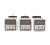 Minuterie numérique Programmable LED, commutateur de relais DH48S-2ZH 0.01S-99H99M DC24V AC220V, minuterie de retard, Base de prise SPDT 2 Contacts de groupe 1 pièces(AC110V)
