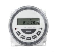 Minuterie numérique TM619, minuterie programmable de 7 jours avec écran LCD, 16 programmes marche/arrêt quotidiens, fonction mémoire en cas de panne de courant, pour 12 V/24 V/110 V/220 V, charge 16 A