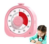 Minuterie pour, Bureau à minuterie visuelle 2 en 1, Compte à rebours de 60 Minutes et Horloge, Outil de Gestion visuelle du Temps pour Apprendre et Travailler