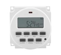 Minuterie Programmable 12V LCD 16A avec Batterie Secours Interrupteur Horaire Hebdomadaire pour Lampadaire Publicitaire Éclairage Relais Intelligent