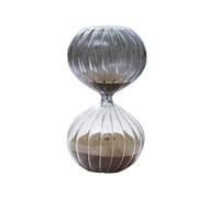 Minuterie sablier 45 Minutes hémisphérique Rayures sablier minuterie Gestion du Temps Outil Bureau décoratif Horloge Table décor Verre Sable Artisanat Sablier