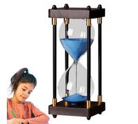 Minuterie sablier - Grand ornement de 25 cm, minuterie en verre de sable fin, sablier décoratif élégant avec compte à rebours de 60 minutes | Accessoire pour la maison pour la décoration du bureau, de