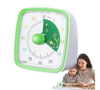 Minuterie visuelle pour, minuterie visuelle pour Salle de Classe - Minuterie d'enseignement en ompte à rebours de Bureau de 60 Minutes, Horloge d'étude silencieuse avec Motif Arc-en-pour et