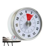 Minuteries de cuisine pour la cuisine | Minuterie mécanique à remontage de 60 minutes | Compte à rebours analogique, support magnétique, compte à rebours manuel en acier inoxydable pour la cuisson à d