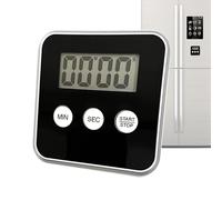 Minuteries numériques - Minuterie de cuisine avec écran LCD, minuterie de cuisine numérique | Pour cuisiner, dormir, école, sport, étude | Forte prise magnétique, stabilité du support pliable et mini