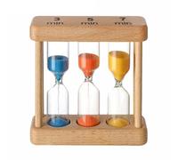 Minutes combinées en bois avec brosse à dents de thé, horloge pour enfants, A7F4, sablier fait à la main