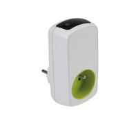 Perel Tools Minuteur à arrêt/départ différé E305DC - Programmation digitale, 1 prise, Blanc
