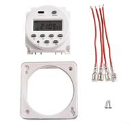 Minuteur automatisé pour appareils électriques et éclairage, écran LCD avec 16 réglages marche/arrêt quotidiens et batterie de secours rechargeable (12 V)