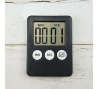 Minuteur avec alarme forte pour la cuisine, compte à rebours de 99 minutes avec affichage clair, plastique - Noir/blanc/rouge (noir)