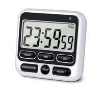 Minuteur avec alarme puissante multifonction pour la cuisine et les tâches chronométrées (noir)