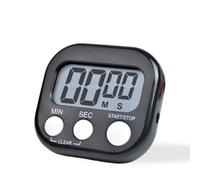 Minuteur Cuisine Minuteur Enfant, Numérique avec Grand Écran, Minuteur Digital Chronomètre et Compte à Rebours, Time Timer avec Interrupteur d'alimentation, pour Examen, Réunion, Noir
