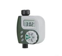 Minuteur d'arrosage automatique intelligent avec écran LCD - Contrôleur d'arrosage programmable pour une utilisation en extérieur - Compatible avec capteur de pluie électronique - Gris et vert