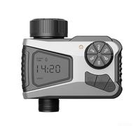 Minuteur d'arrosage automatique intelligent pour plantes de jardin et de balcon - Contrôleur d'irrigation programmable avec grand écran LCD, IPX5 résistant aux intempéries, entrée de 1,9 cm, 2 piles