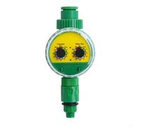 Minuteur d'arrosage électronique en plastique vert avec écran LCD et fonctionnement à piles pour l'irrigation automatique du tuyau, contrôleur résistant aux intempéries pour l'entretien des plantes