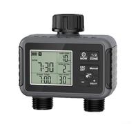 Minuteur d'arrosage programmable pour jardin, avec 2 prises indépendantes, durée réglable de 1 à 360 minutes, retard de pluie, modes manuels et automatiques