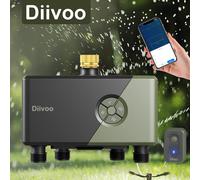 Minuteur d'arrosage WiFi Diivoo Garden 4 Zones, Contrôleur de Système d'Irrigation Automatique avec Retard de Pluie et Arrosage Manuel 1 ZONE