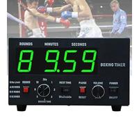 Minuteur de boxe, minuterie d'intervalles de gym professionnelle, son réglable, temps d'entraînement et répétitions de vélo, idéal pour l'entraînement de Muay Thai, Taekwondo et Karaté