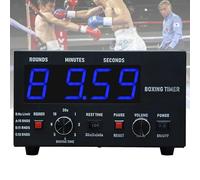Minuteur de boxe, minuterie d'intervalles de gym professionnelle, son réglable, temps d'entraînement et répétitions de vélo, idéal pour l'entraînement de Muay Thai, Taekwondo et Karaté