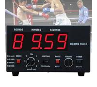 Minuteur de boxe, minuterie d'intervalles de gym professionnelle, son réglable, temps d'entraînement et répétitions de vélo, idéal pour l'entraînement de Muay Thai, Taekwondo et Karaté