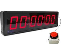 Minuteur de compétition à 6 chiffres, horloge murale numérique LED, chronomètre et minuterie d'intervalle pour l'entraînement physique et les événements sportifs