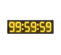 Minuteur de course en plein air, horloge murale numérique LED à 6 chiffres, police de police de 20,3 cm, télécommande/contrôle par application, étanchéité IP65, idéale pour les compétitions et les