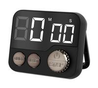 Minuteur de Cuisine Aimanté, Grand Écran LCD avec Horloge Numérique & Alarme Forte, Multifonctionnel pour Pâtisserie/Sport (Timer Compte à Rebours)