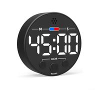 Minuteur de cuisine avec dos magnétique et écran LCD transparent, offre des fonctions de compte à rebours et de compte à rebours pour un contrôle précis du temps de cuisson et de cuisson (blanc)